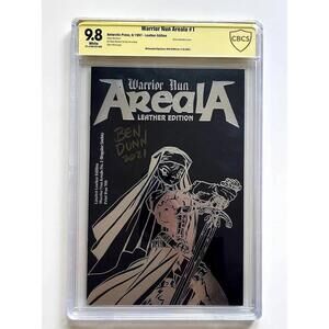 WARRIOR NUN AREALA #1 LEATHER EDITION CBCS 9.8 SS (NOT CGC) signed by Ben Dunn